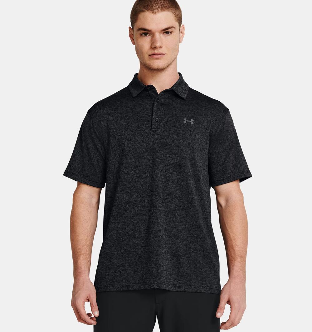 NWT Under Armour UA Playoff Heather Men's Polo in Black size Medium